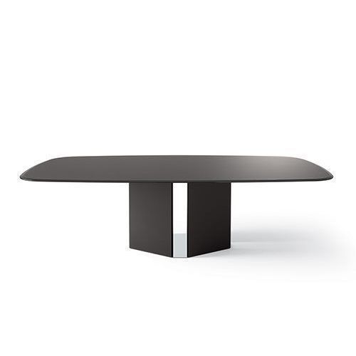 Moderner Esstisch - EYL - Gallotti&Radice - Glas / Gestell aus Holz / Gestell aus Hartglas