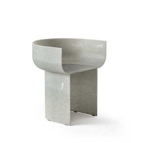 Moderner Sessel - HALF-PIPE - Gallotti&Radice - Leder / Polyurethanschaum / aus recyceltem Material