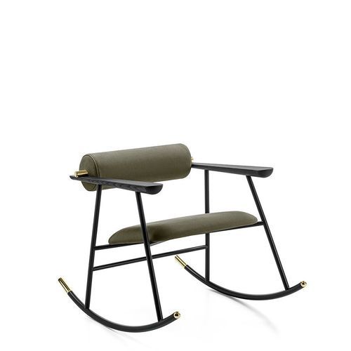 Schaukelsessel - LOULOU ROCK - Gallotti&Radice - modern / Leder / Polyurethanschaum
