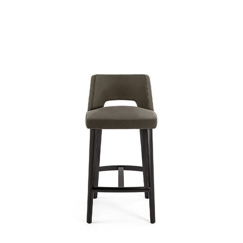 Moderner Barhocker - THEA - Gallotti&Radice - Stoff / Gestell aus Eiche / mit 4 Beinen
