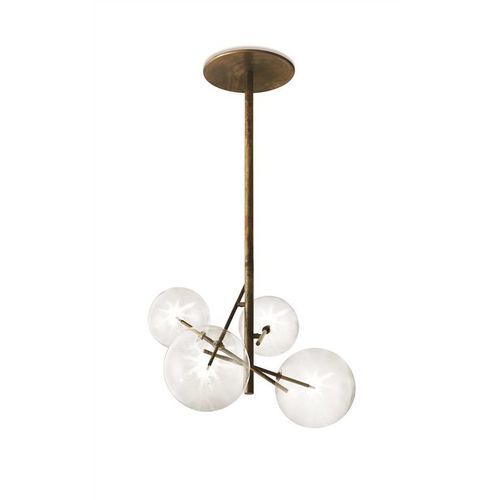 Moderne Deckenleuchte - BOLLE 4 - Gallotti&Radice - geblasenes Glas / Messing / LED