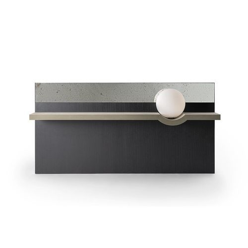 Wandmontiertes Regal - STRESA - Gallotti&Radice - modern / gebeiztes Holz / Kristall