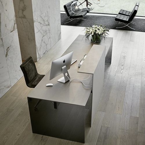 Bodenstehender Schreibtisch - AIR MODESTY - Gallotti&Radice - modern / Aluminium / anodisiertes Aluminium