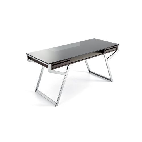 Bodenstehender Schreibtisch - LU&Igrave; - Gallotti&Radice - modern / Edelstahl / polierter Edelstahl