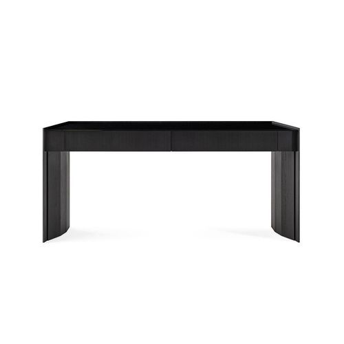 Moderner Konsolentisch - ATHUS - Gallotti&Radice - Hartglas / Gestell aus Esche / rechteckig