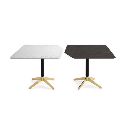 Moderner Couchtisch - ZEN LOW - Gallotti&Radice - Esche / Gestell aus anodisiertem Aluminium / rechteckig