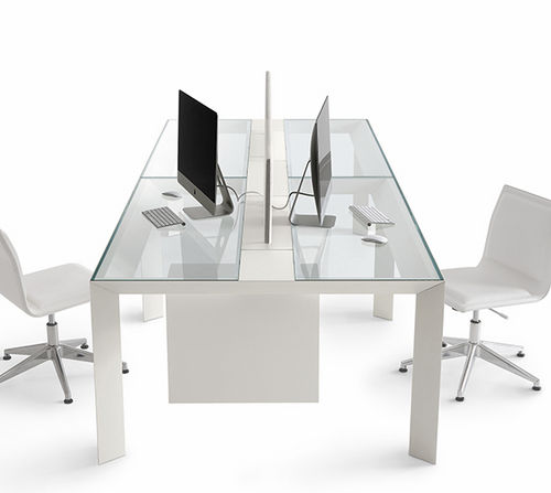 Schreibtisch für Open Space - KOY - Gallotti&Radice - modern / Eiche / modulierbar