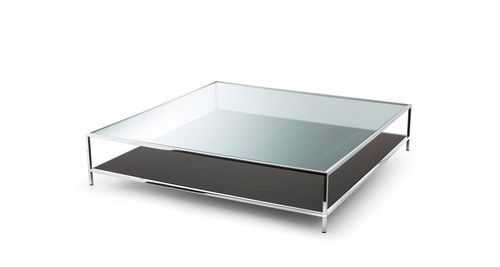 Moderner Couchtisch - FARADAY - Gallotti&Radice - Glas / Edelstahl / rechteckig