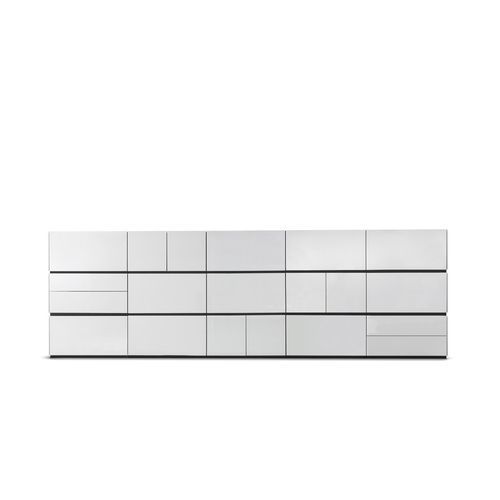 Modernes Sideboard - AIR UP - Gallotti&Radice - lackiertes Holz / gestrichenes Holz / Hartglas