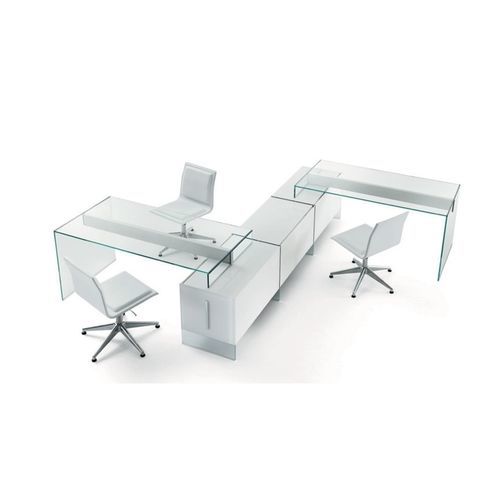 Schreibtisch für Open Space - AIR 1 - Gallotti&Radice - bodenstehend / modern / Glas