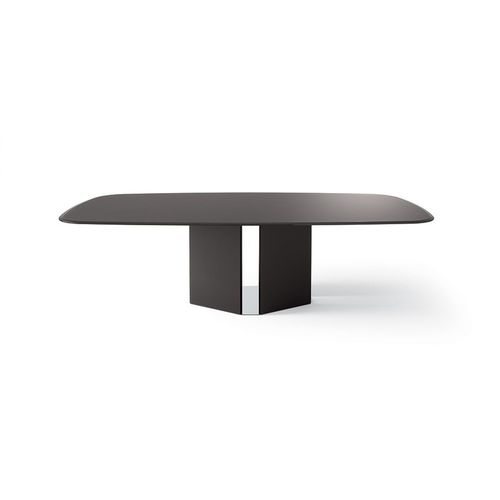 Moderner Besprechungstisch - EYL - Gallotti&Radice - Holz / Glas / Edelstahl