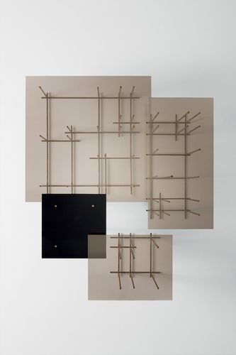 Couchtisch / originelles Design - TETRIS - Gallotti&Radice - Glas / Hartglas / Bronze
