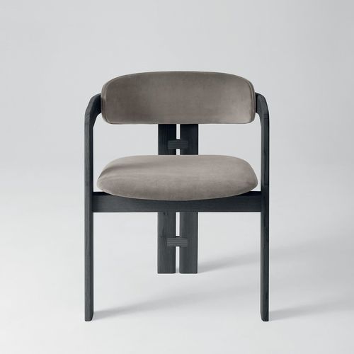 Moderner Stuhl - 0414  - Gallotti&Radice - für den Innenraum / Samt / Esche