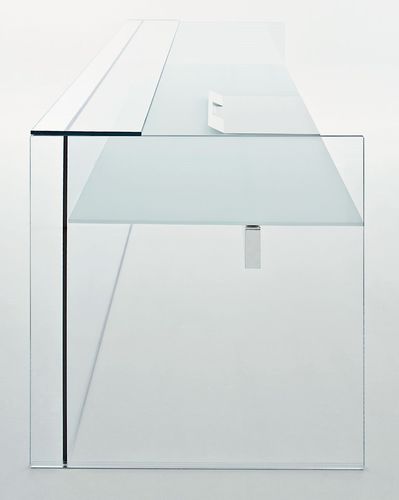 Edelstahl-Empfangstheke - AIR HALL - Gallotti&Radice - Glas