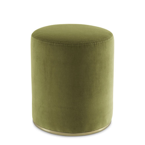 Modernes Sitzkissen - Lou - Gallotti&Radice - Stoff / Leder / rund