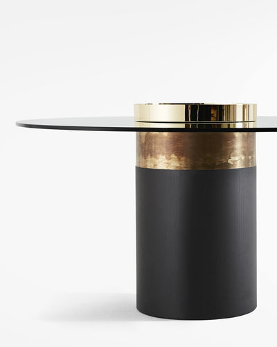 Moderner Esstisch - Haumea-T - Gallotti&Radice - Holz / Metall / Kristall