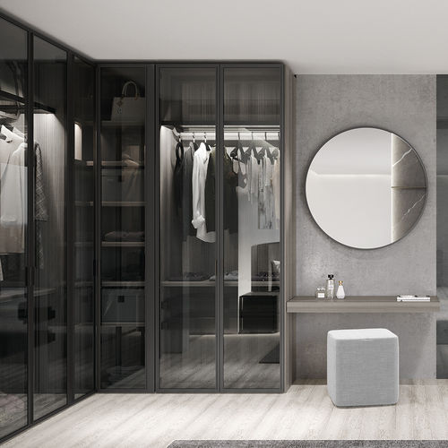 Begehbarer Kleiderschrank / Modul - AURORA - Febal Casa - Eck / wandmontiert / modern
