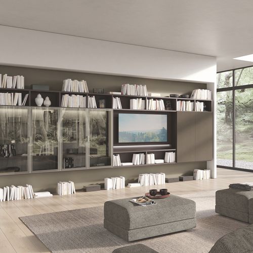 Wandmontiertes Bücherregal - TRENTA 01 - Febal Casa - Modul / modern / für Gewerbegebrauch