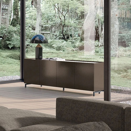 Modernes Sideboard - LEAF - Febal Casa - Metall / melaminbeschichtet / mit Schwingtür