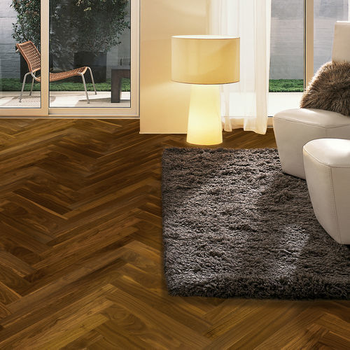 Mehrschichtparkett - LOFT CLASSIC SPINA - UNIKOLEGNO - Eiche / amerikanischer Nussbaum / Herringbone
