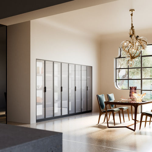 Moderner Lagerschrank für Küchen - Aspen + D23 - DOIMO CUCINE - Glas