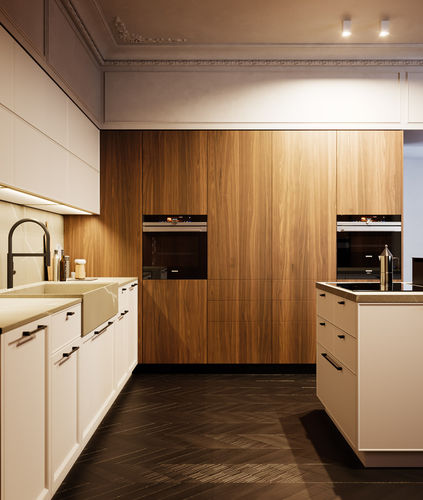 Moderner Lagerschrank für Küchen - D23 - DOIMO CUCINE - Holz / für Ofen
