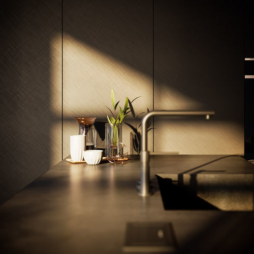 Carbon-Arbeitsplatte - D23 - DOIMO CUCINE - für Küche