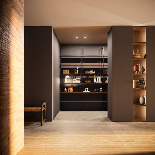 Wandmontiertes Regal - Aspen + D23 - DOIMO CUCINE - modern / Nussbaum / für Küchen