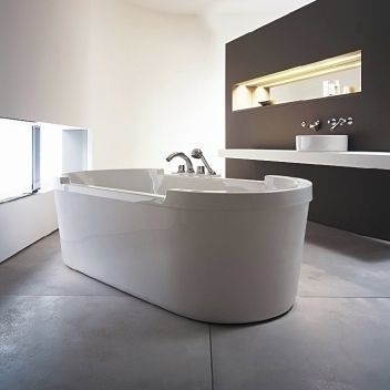 Ovale Badewanne - 700010 - DURAVIT - freistehend / für Wohnungen / Acryl