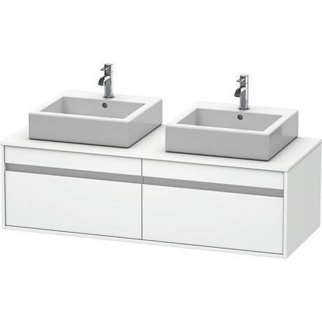 Doppelter Waschtisch-Unterschrank - KT6697 B/L/R - DURAVIT - wandhängend / Holz / modern