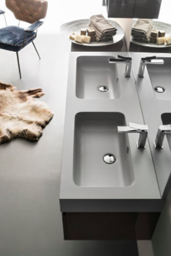 Doppelter Waschtisch-Unterschrank - JOY: 05 - Cerasa - wandmontiert / Holz / modern
