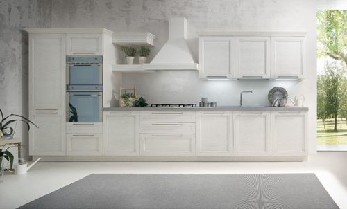 Moderne Küche - GINEVRA 3.0 - Record Cucine - Eiche / mit Griffen / matt