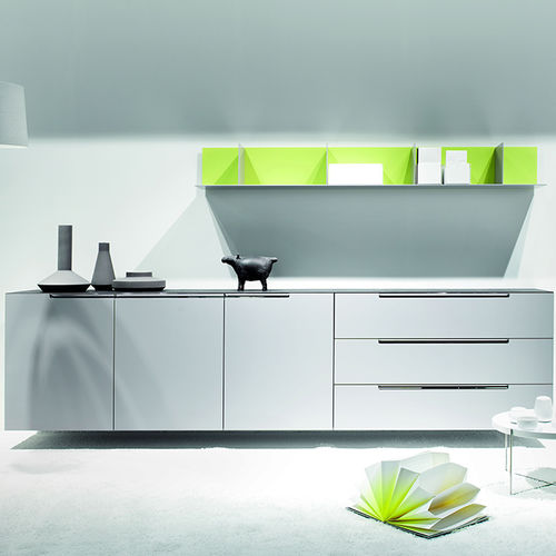 Modernes Sideboard - MELL - interlübke - lackiertes Holz / Stahl