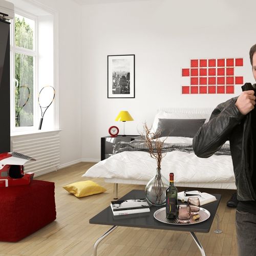 Quadratischer Glasbaustein - MG/s DAREDEVIL RED - SEVES GLASSBLOCK - für Bad / für Innenwand / farbig