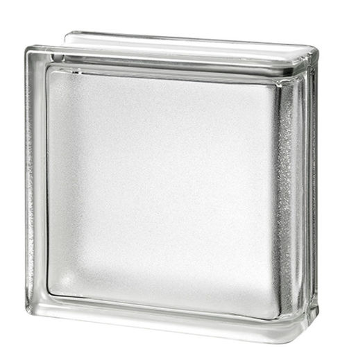 Quadratischer Glasbaustein - CLEAR 19/8 LINEAR END  - SEVES GLASSBLOCK - für Eckeinbau / gebogen / glatt