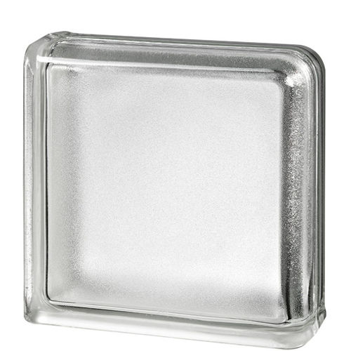 Quadratischer Glasbaustein - CLEAR 19/8 DOUBLE END  - SEVES GLASSBLOCK - rechteckig / für Eckeinbau / gebogen