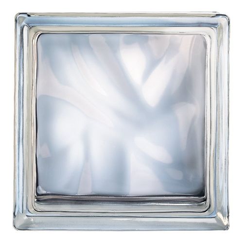 Quadratischer Glasbaustein - CLEAR 1919/8 STORTY 2 FACES W + H - SEVES GLASSBLOCK - glatt / Relief / für Bad