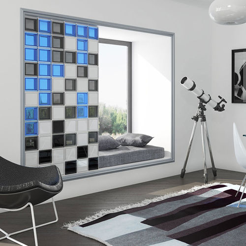 Quadratischer Glasbaustein - MG/S MINI MINT - SEVES GLASSBLOCK - satiniert / für Bad / für Innenwand