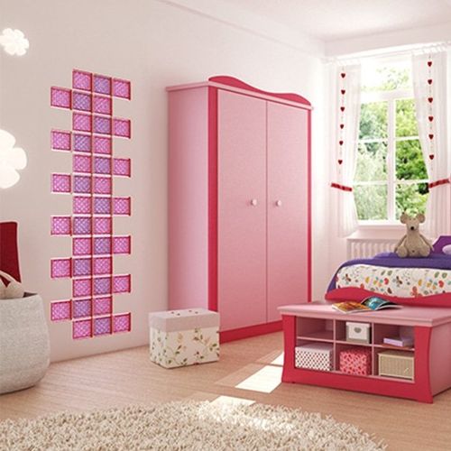Quadratischer Glasbaustein - MG/S ROMANTIC WHITE 30% - SEVES GLASSBLOCK - für Bad / für Innenwand / farbig