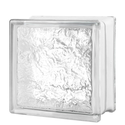 Rechteckiger Glasbaustein - 884 CORTINA - SEVES GLASSBLOCK - gebogen / wandmontiert / selbstreinigend