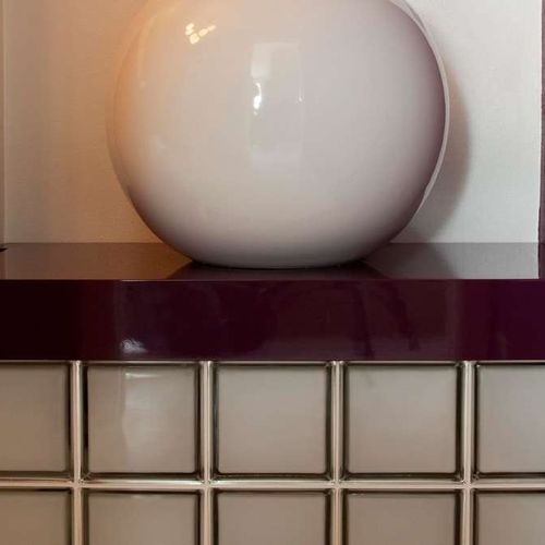 Quadratischer Glasbaustein - AGATA Q19  - SEVES GLASSBLOCK - metallisiert / glatt / für Boden