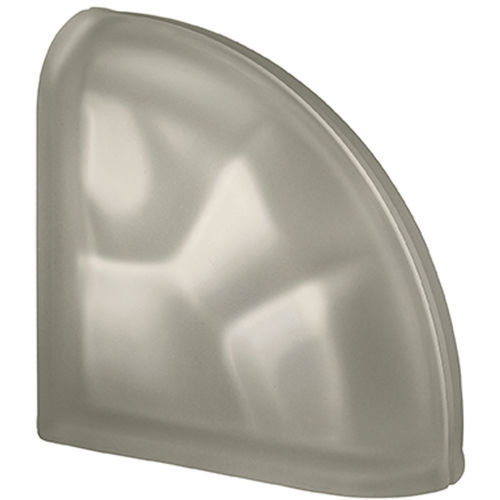 Gebogener Glasbaustein - CLEAR TERMINAL WAVY - SEVES GLASSBLOCK - satiniert / sandgestrahlt / glatt