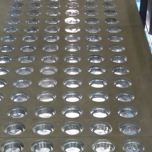 Runder Glasbaustein - B R19/5 - SEVES GLASSBLOCK - glatt / sandgestrahlt / für Übergang