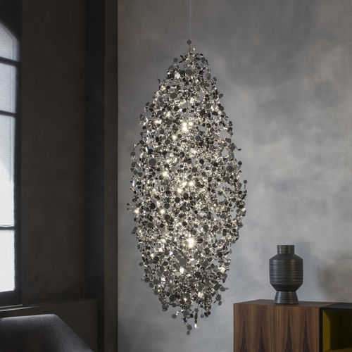 Hängelampe - EPOQUE : N94 - TERZANI - Edelstahl / originelles Design / mit Kabel