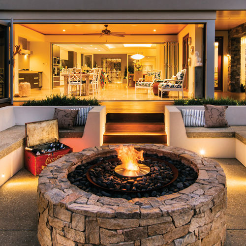Runde Bioethanol-Brennkammer - AB8 - EcoSmart Fire - modern / Dekor