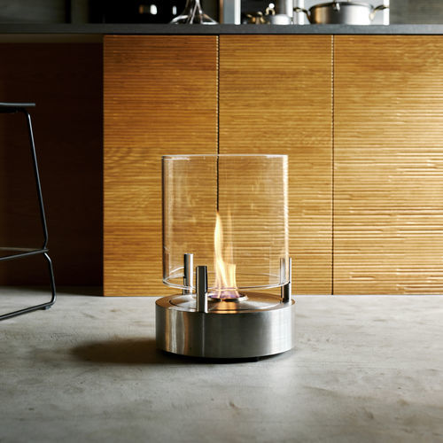 Bioethanol-Kamin - T-Lite 8 - EcoSmart Fire - freistehend / Insel / mit 4 Sichtseiten