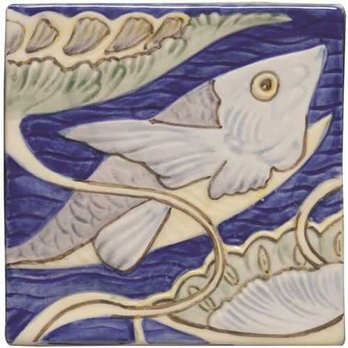 Keramikfliesen - FISH FRIEZE - ORIGINAL STYLE - poliert / handgemalt / für den Innenraum