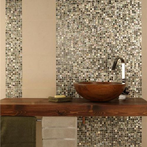 Perlmutt-Fliesen - MOTHER OF PEARL - ORIGINAL STYLE - poliert / für den Innenraum / Wand