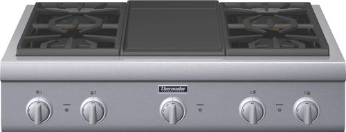 Gaskochfeld - PCG364GD  - Thermador - Profi / mit 5 Kochfeldern / Aufsatz