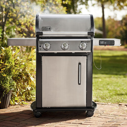 Gas-Gartengrill - SPIRIT SX-315 SMART - Weber USA - auf Rollen / Edelstahl / mit Stauraum